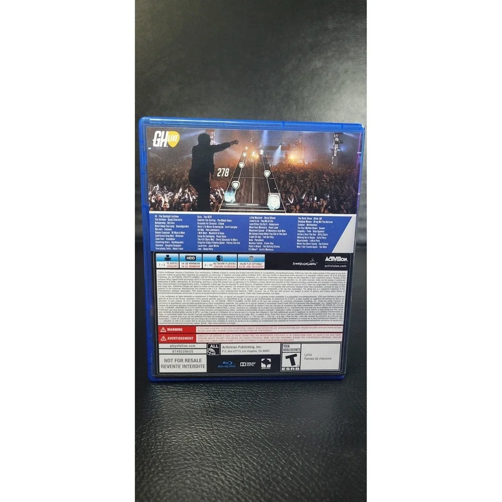 Guitar Hero Live Game (PS4) Game And Incert In Case Mint Condition